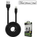 Cellet 4 ft. Lightning 8 Pin Flat Wire Charging Data Sync Cable - Black DAAPP5TFBK